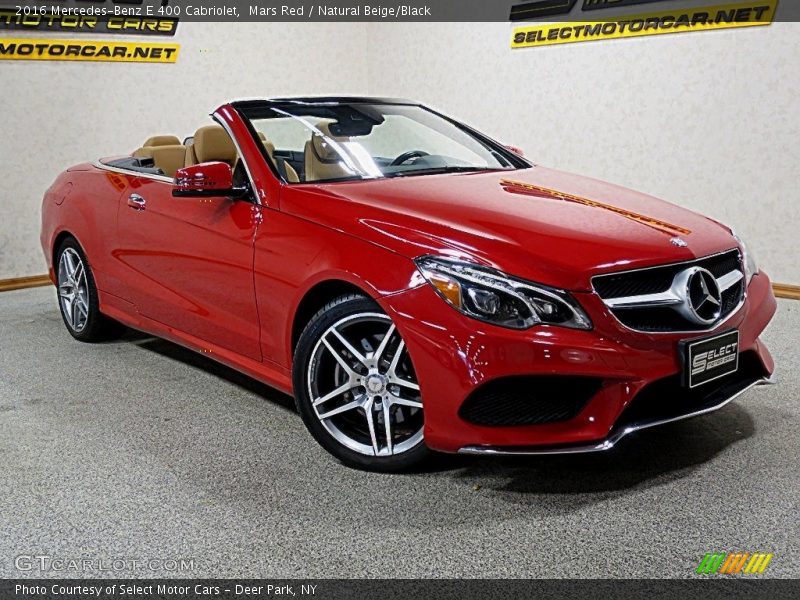 Mars Red / Natural Beige/Black 2016 Mercedes-Benz E 400 Cabriolet