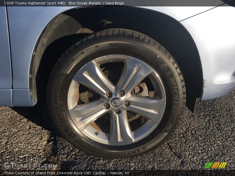 Blue Streak Metallic / Sand Beige 2008 Toyota Highlander Sport 4WD