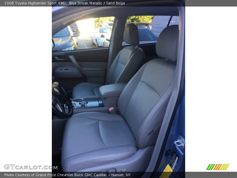 Blue Streak Metallic / Sand Beige 2008 Toyota Highlander Sport 4WD