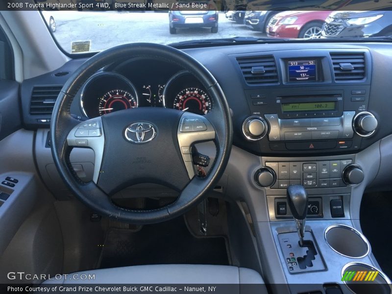 Blue Streak Metallic / Sand Beige 2008 Toyota Highlander Sport 4WD
