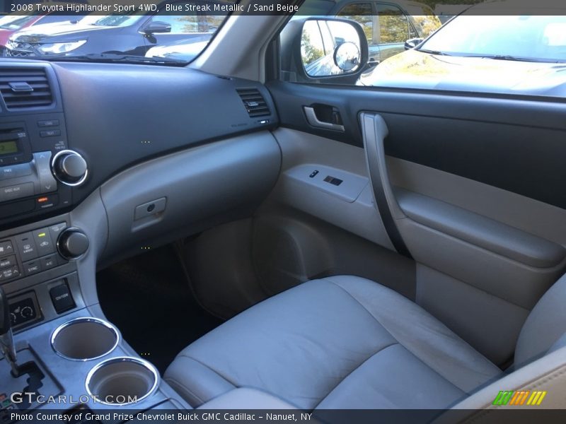 Blue Streak Metallic / Sand Beige 2008 Toyota Highlander Sport 4WD