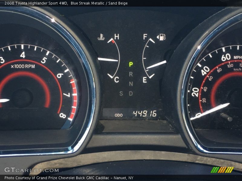 Blue Streak Metallic / Sand Beige 2008 Toyota Highlander Sport 4WD