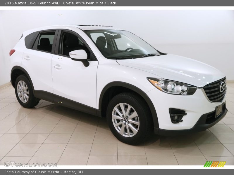 Crystal White Pearl Mica / Black 2016 Mazda CX-5 Touring AWD
