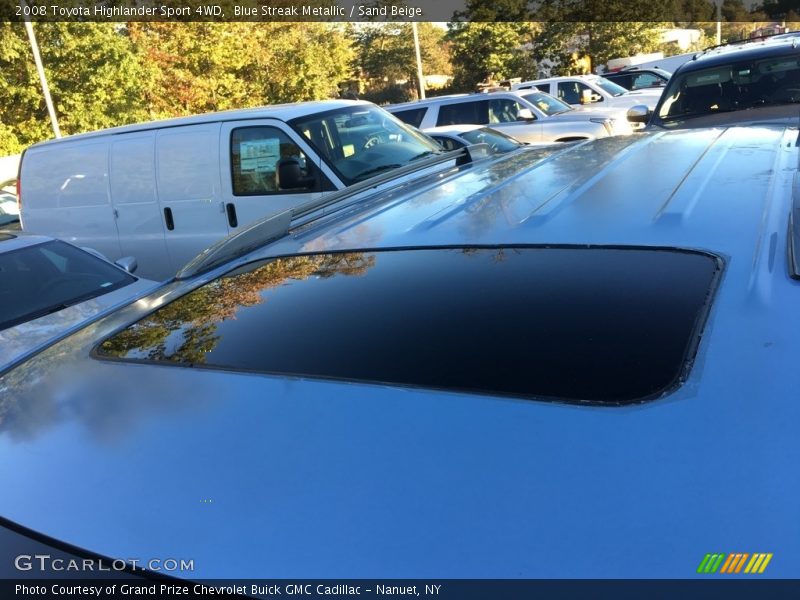 Blue Streak Metallic / Sand Beige 2008 Toyota Highlander Sport 4WD