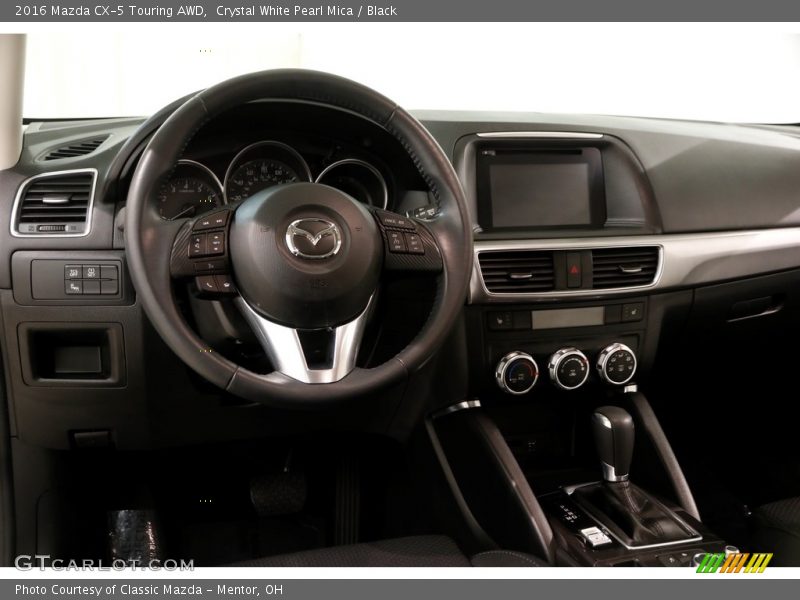 Crystal White Pearl Mica / Black 2016 Mazda CX-5 Touring AWD