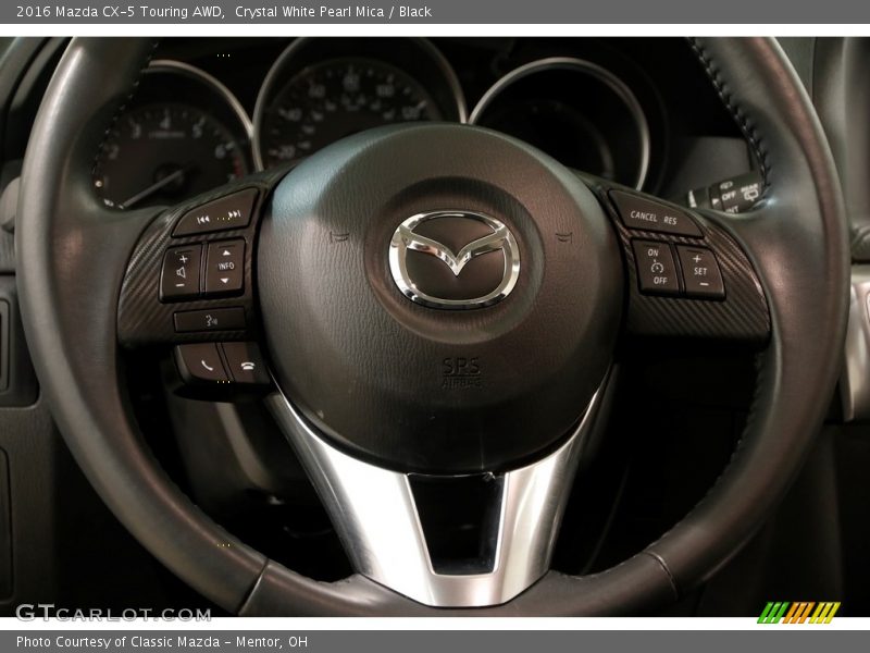 Crystal White Pearl Mica / Black 2016 Mazda CX-5 Touring AWD