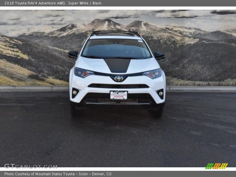 Super White / Black 2018 Toyota RAV4 Adventure AWD