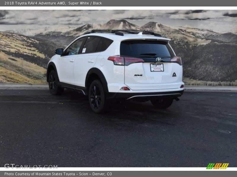 Super White / Black 2018 Toyota RAV4 Adventure AWD