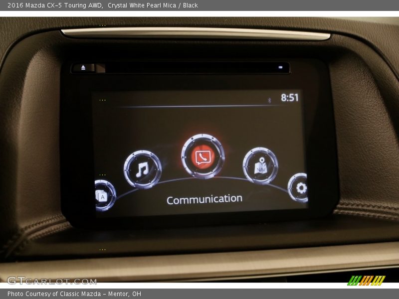 Crystal White Pearl Mica / Black 2016 Mazda CX-5 Touring AWD