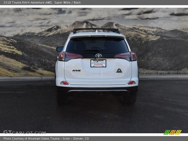 Super White / Black 2018 Toyota RAV4 Adventure AWD