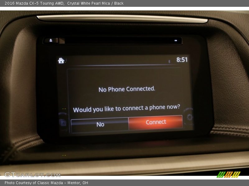 Crystal White Pearl Mica / Black 2016 Mazda CX-5 Touring AWD