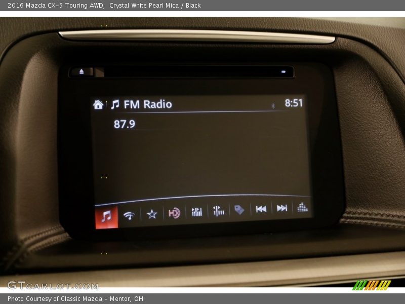Crystal White Pearl Mica / Black 2016 Mazda CX-5 Touring AWD