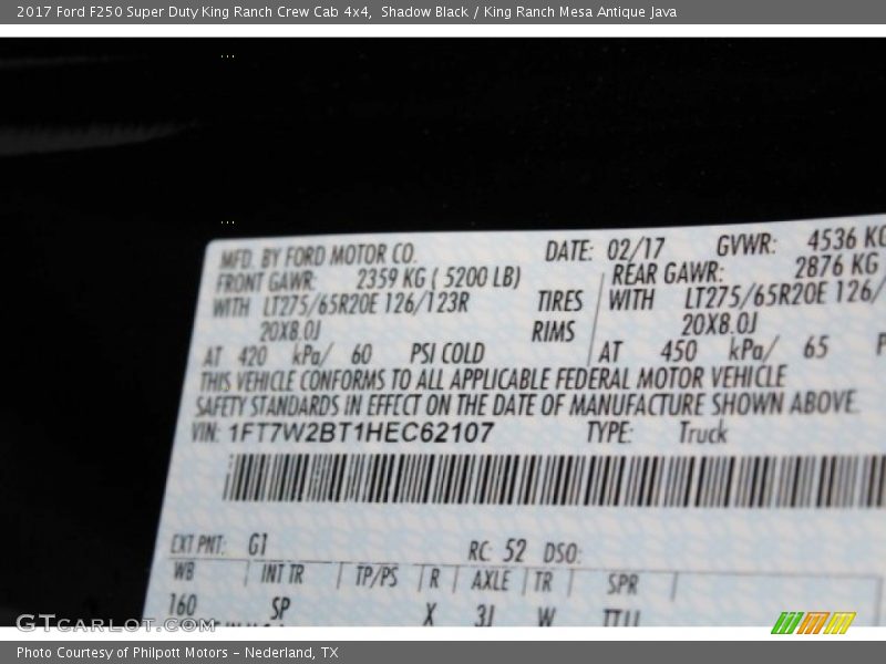 Shadow Black / King Ranch Mesa Antique Java 2017 Ford F250 Super Duty King Ranch Crew Cab 4x4