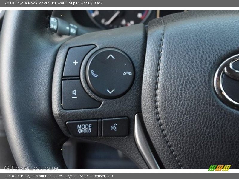 Super White / Black 2018 Toyota RAV4 Adventure AWD