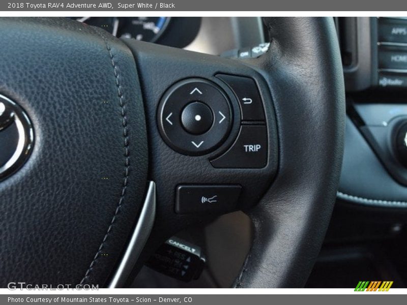 Super White / Black 2018 Toyota RAV4 Adventure AWD
