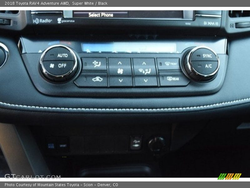 Super White / Black 2018 Toyota RAV4 Adventure AWD