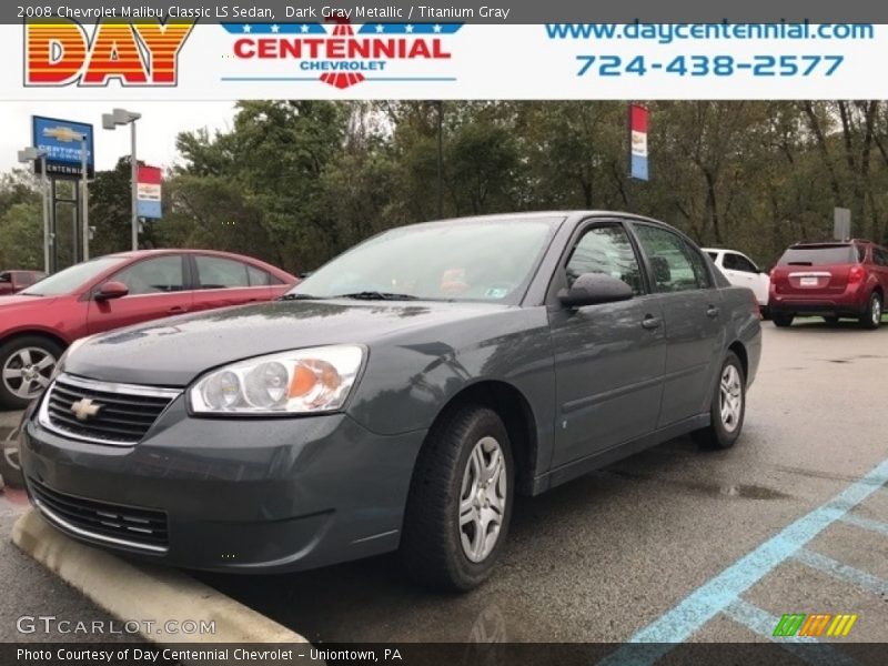 Dark Gray Metallic / Titanium Gray 2008 Chevrolet Malibu Classic LS Sedan