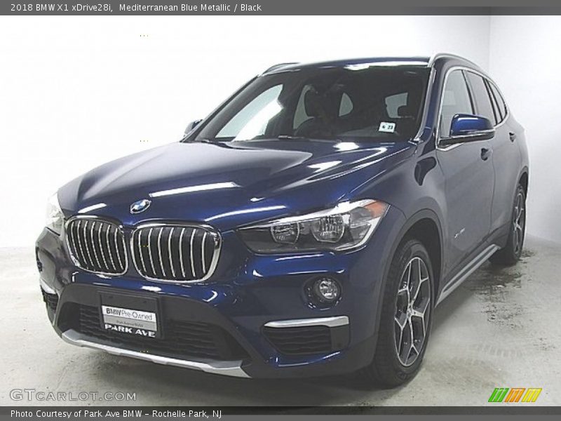 Mediterranean Blue Metallic / Black 2018 BMW X1 xDrive28i