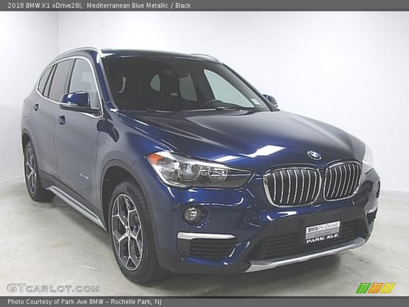Mediterranean Blue Metallic / Black 2018 BMW X1 xDrive28i