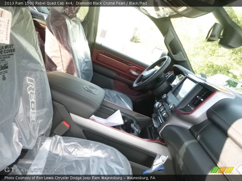 Diamond Black Crystal Pearl / Black/Red 2019 Ram 1500 Rebel Quad Cab 4x4