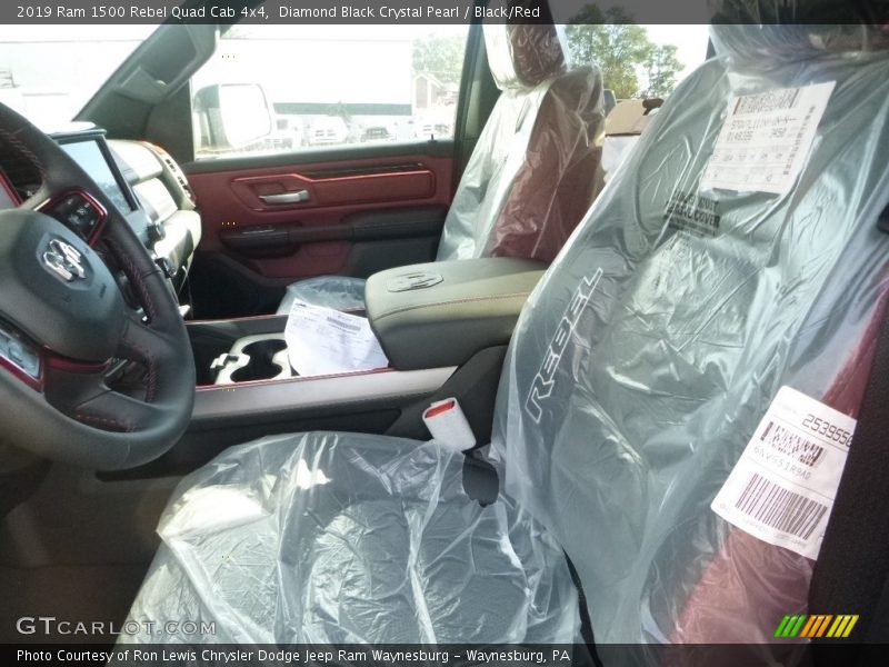 Diamond Black Crystal Pearl / Black/Red 2019 Ram 1500 Rebel Quad Cab 4x4