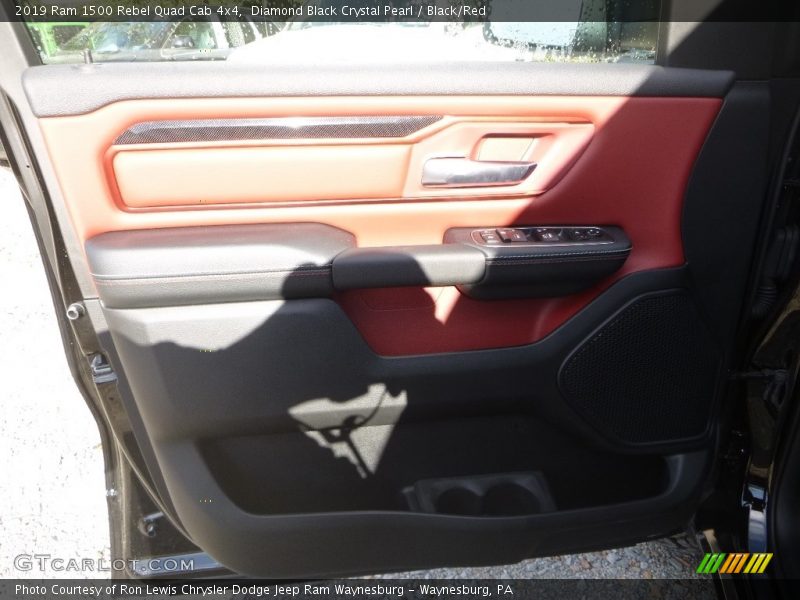 Diamond Black Crystal Pearl / Black/Red 2019 Ram 1500 Rebel Quad Cab 4x4