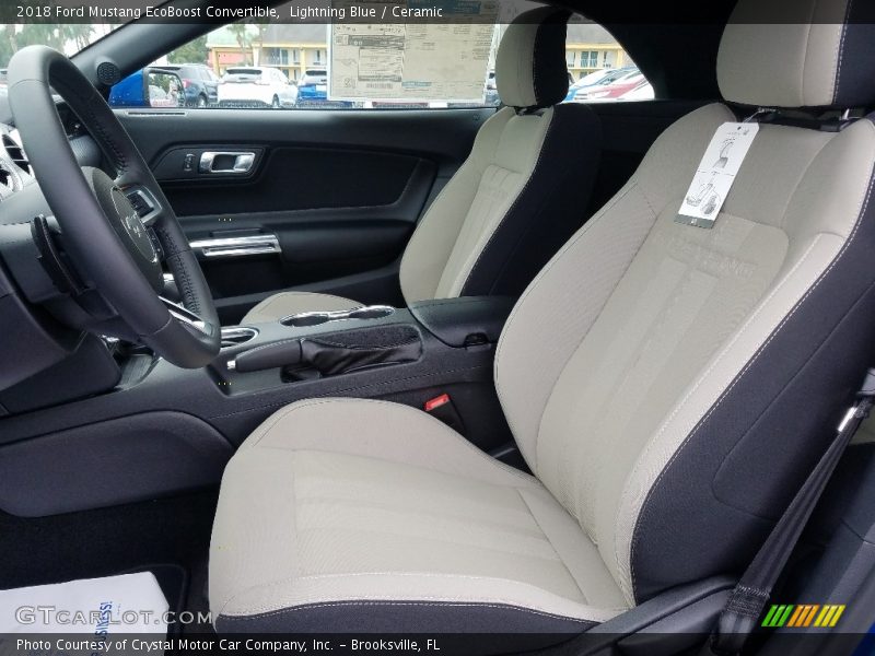 Front Seat of 2018 Mustang EcoBoost Convertible