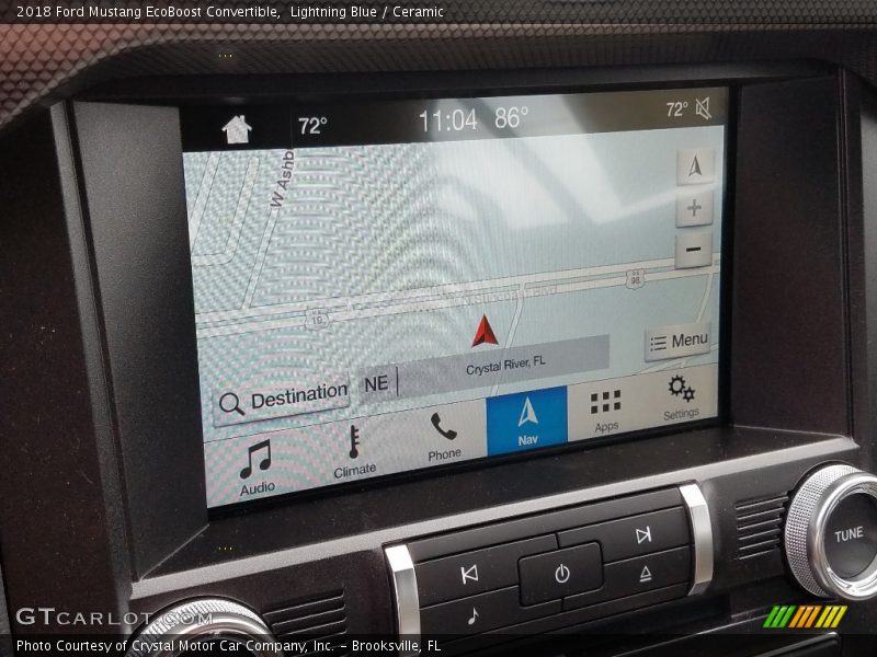 Navigation of 2018 Mustang EcoBoost Convertible
