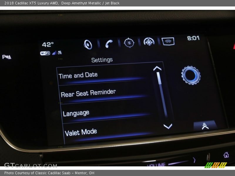 Deep Amethyst Metallic / Jet Black 2018 Cadillac XT5 Luxury AWD