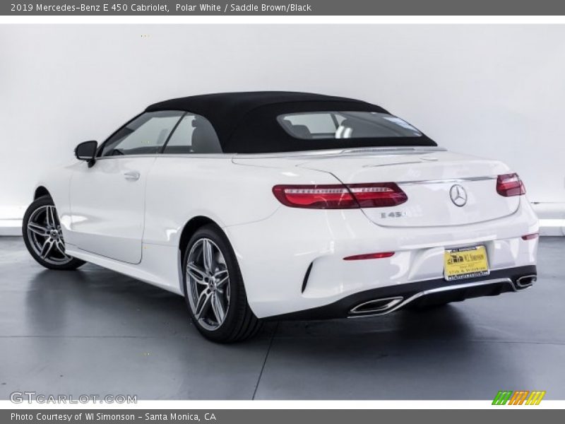 Polar White / Saddle Brown/Black 2019 Mercedes-Benz E 450 Cabriolet