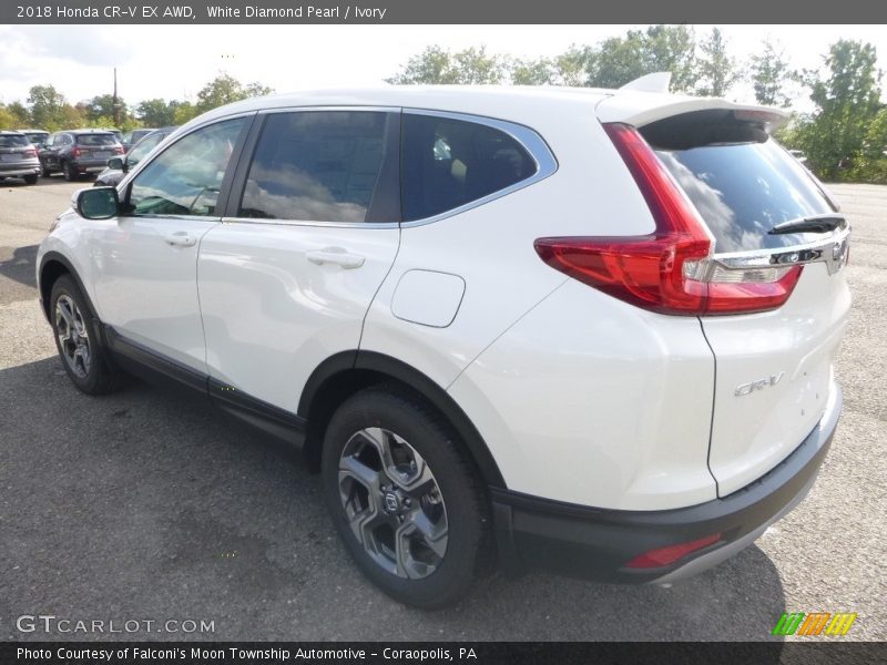 White Diamond Pearl / Ivory 2018 Honda CR-V EX AWD
