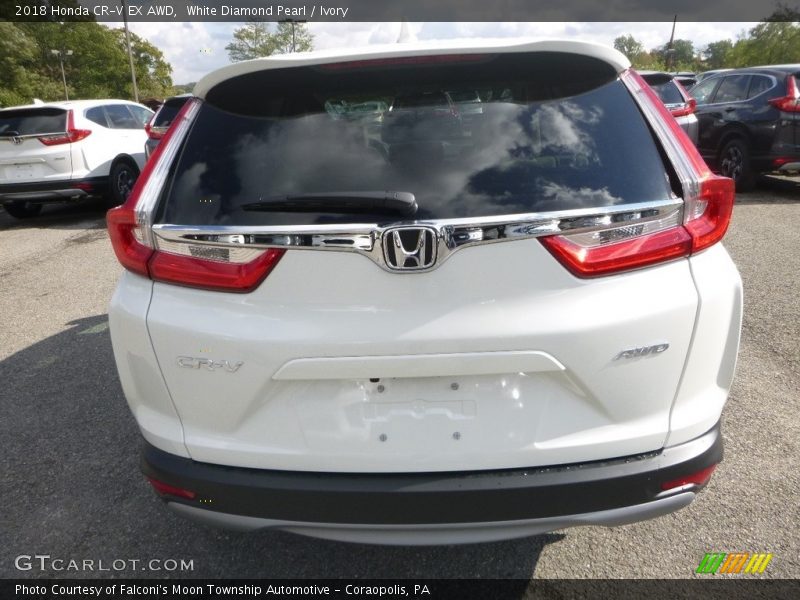 White Diamond Pearl / Ivory 2018 Honda CR-V EX AWD