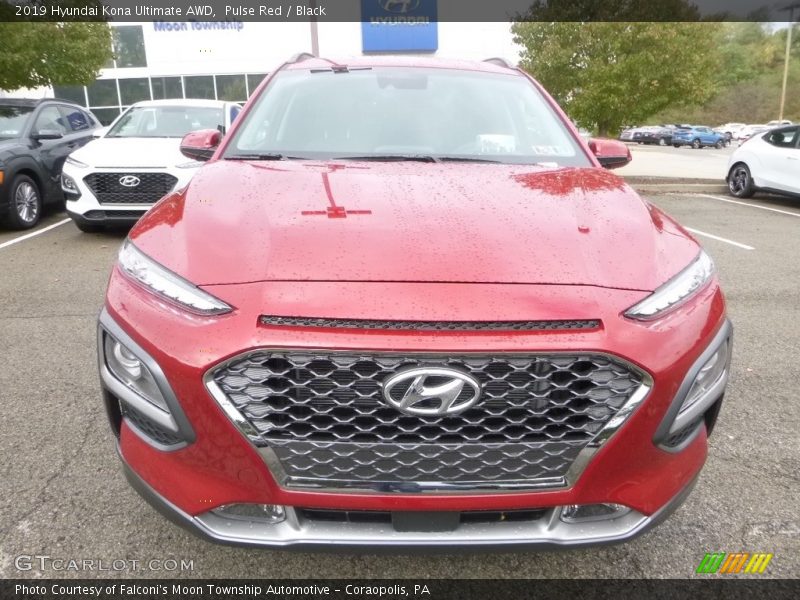 Pulse Red / Black 2019 Hyundai Kona Ultimate AWD
