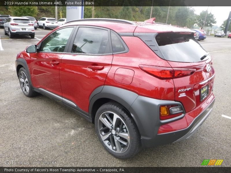 Pulse Red / Black 2019 Hyundai Kona Ultimate AWD