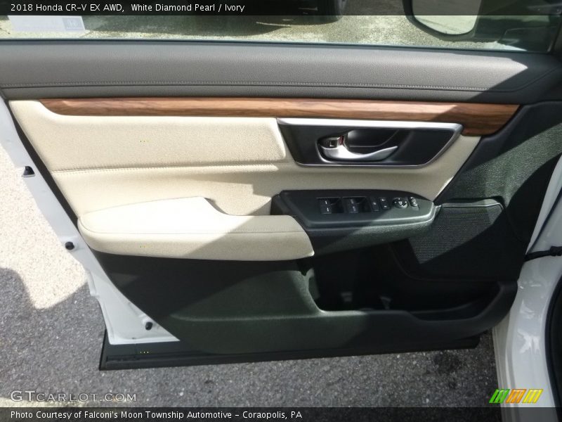 White Diamond Pearl / Ivory 2018 Honda CR-V EX AWD
