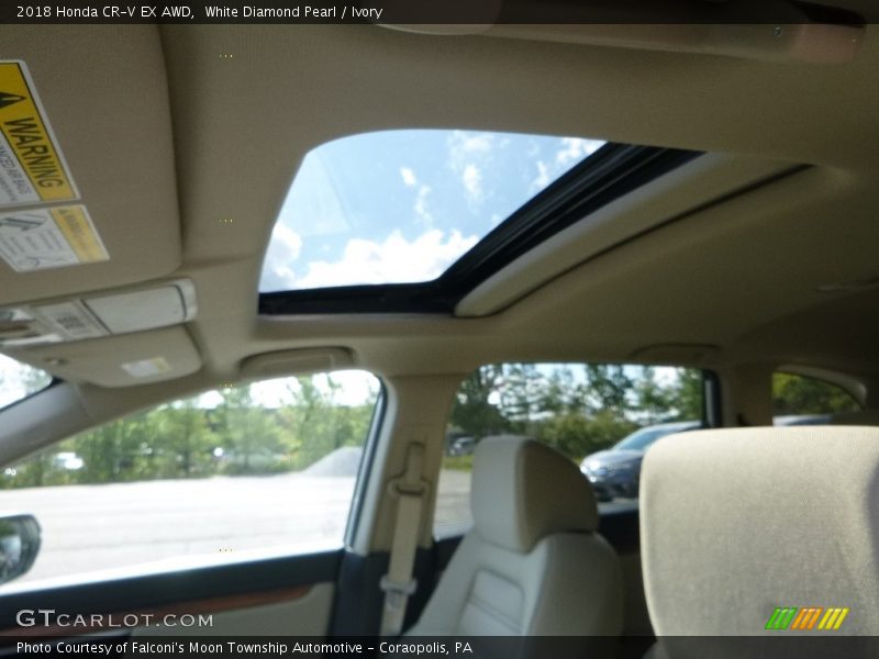 White Diamond Pearl / Ivory 2018 Honda CR-V EX AWD
