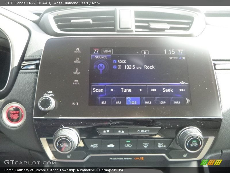 White Diamond Pearl / Ivory 2018 Honda CR-V EX AWD