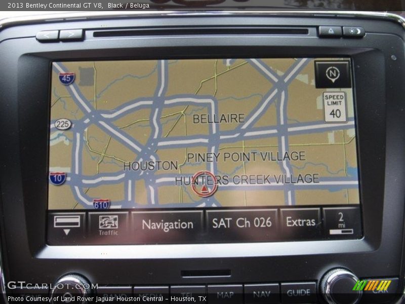 Navigation of 2013 Continental GT V8 