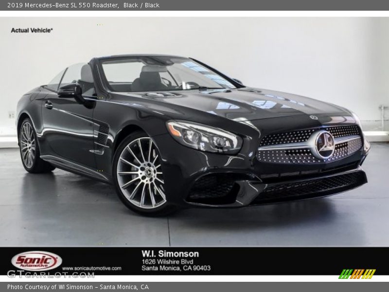 Black / Black 2019 Mercedes-Benz SL 550 Roadster