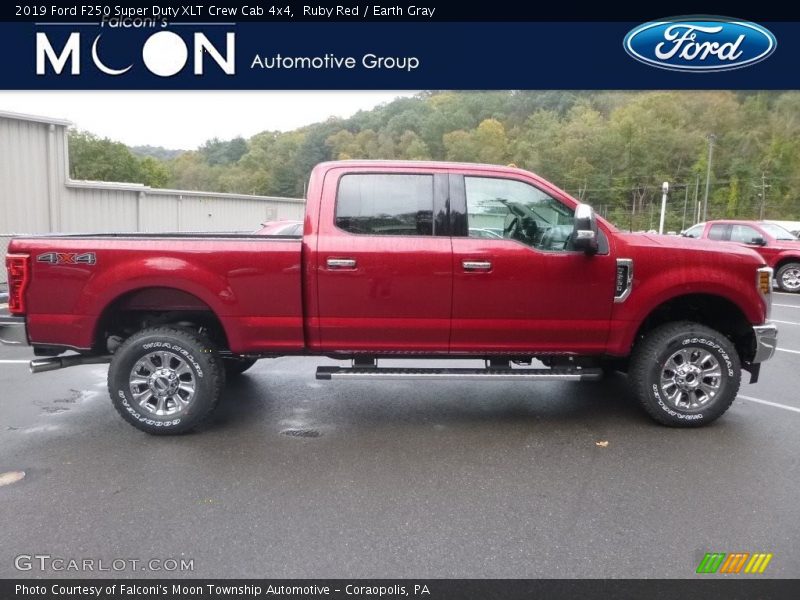 Ruby Red / Earth Gray 2019 Ford F250 Super Duty XLT Crew Cab 4x4