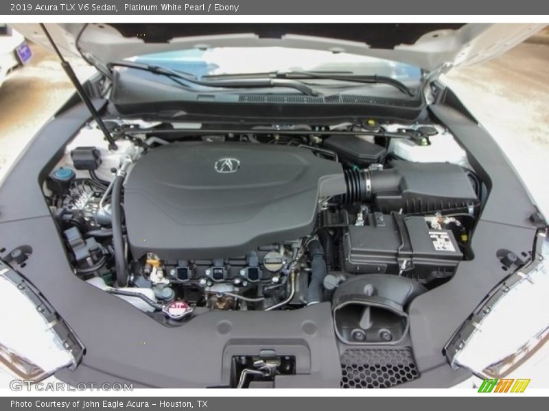 Platinum White Pearl / Ebony 2019 Acura TLX V6 Sedan