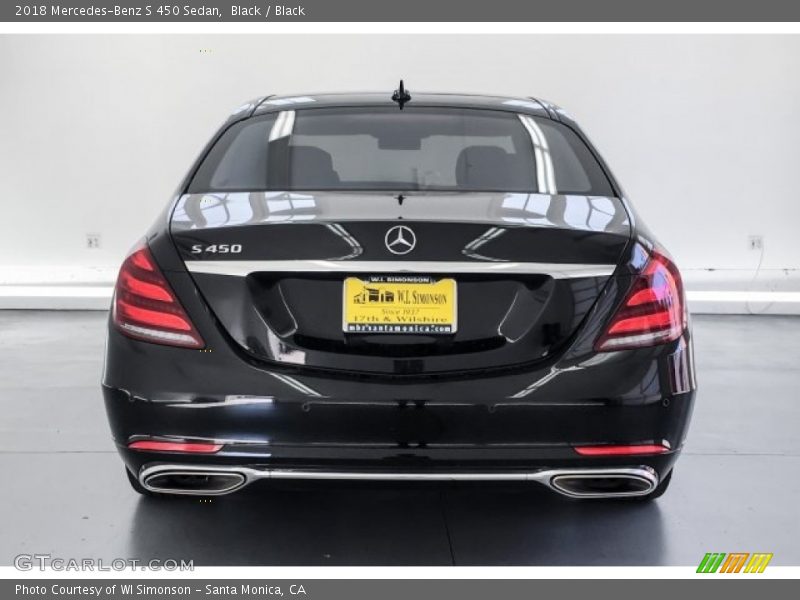 Black / Black 2018 Mercedes-Benz S 450 Sedan