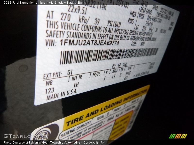 Shadow Black / Ebony 2018 Ford Expedition Limited 4x4