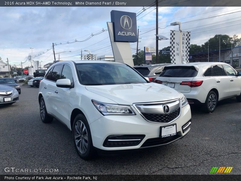 White Diamond Pearl / Ebony 2016 Acura MDX SH-AWD Technology