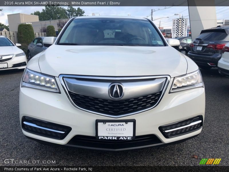 White Diamond Pearl / Ebony 2016 Acura MDX SH-AWD Technology