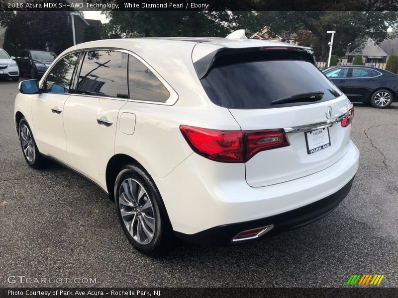 White Diamond Pearl / Ebony 2016 Acura MDX SH-AWD Technology