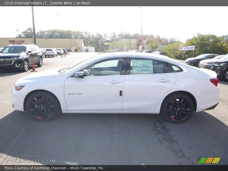 Summit White / Jet Black 2018 Chevrolet Malibu LT