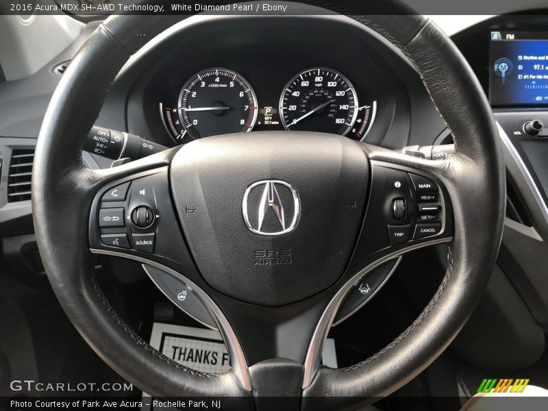 White Diamond Pearl / Ebony 2016 Acura MDX SH-AWD Technology