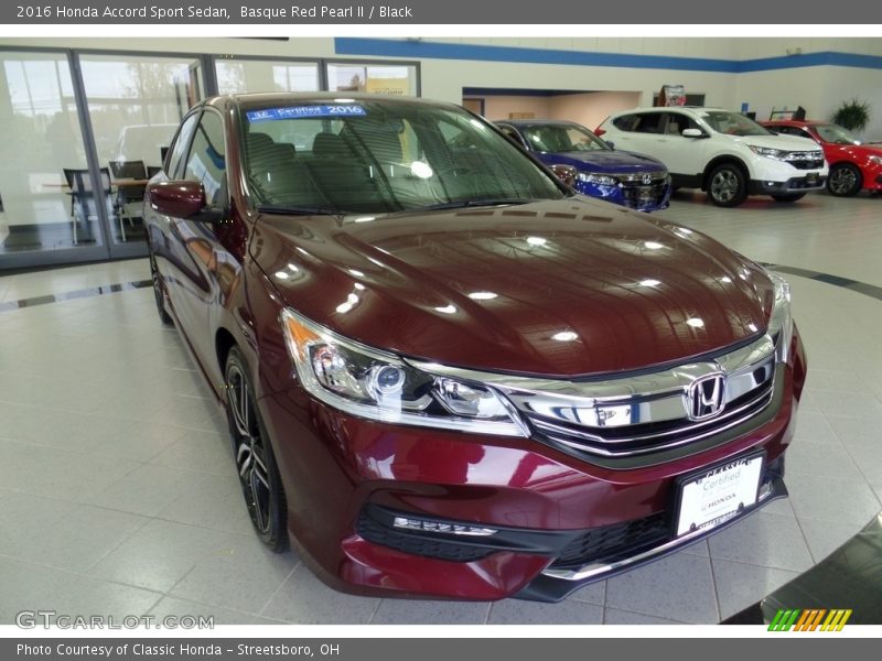 Basque Red Pearl II / Black 2016 Honda Accord Sport Sedan