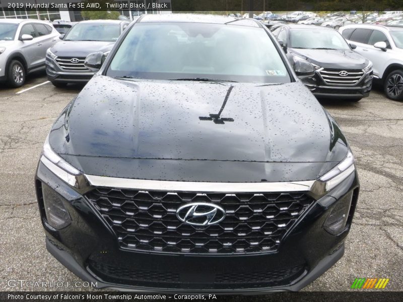 Twilight Black / Black 2019 Hyundai Santa Fe SE AWD